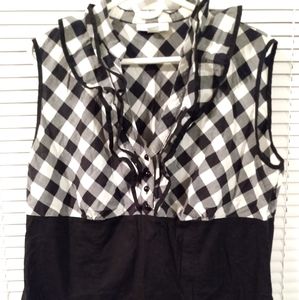 Dress Barn checker board retro tank